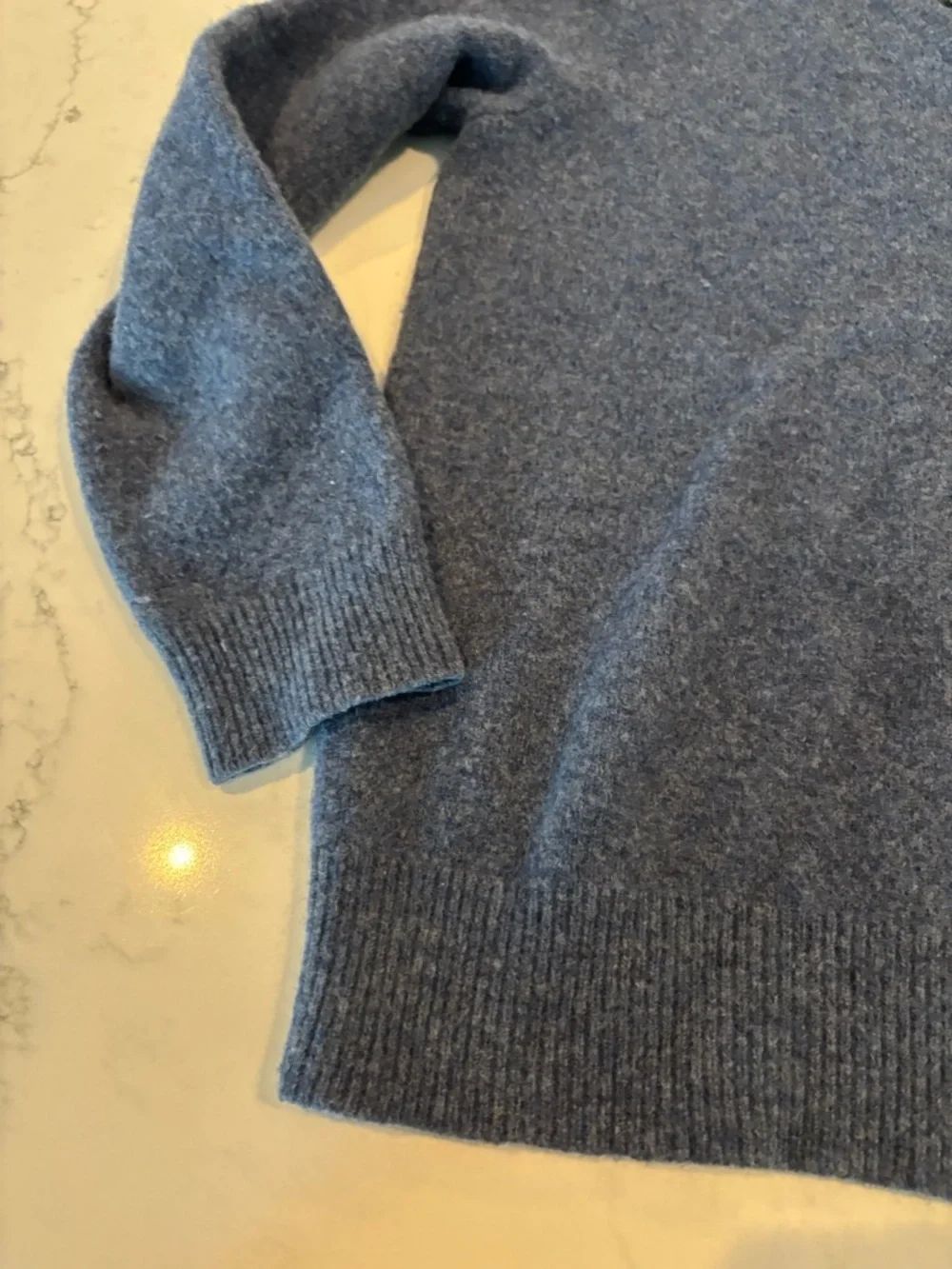 Polo by Ralph Lauren Heathered Blue V-Neck Sweater